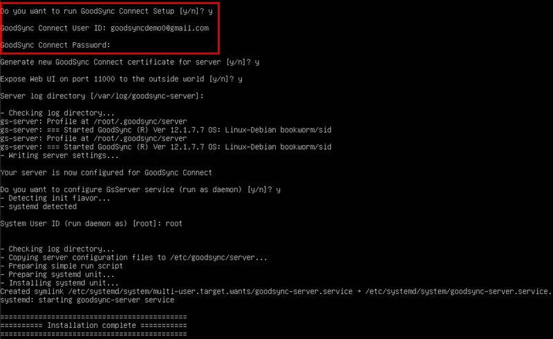 Linux Connect Setup 凭据输入
